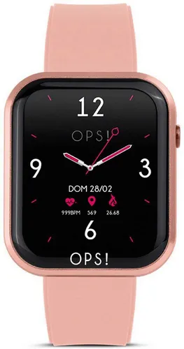 OPS! OBJECTS Quarzuhr OPS!SMART OPSSW-13 Call Smartwatch Unisex 38mm - Armbanduhren mit vielseitigen Funktionen wie Blutdruckmesser, GPS Tracker und Schlaftracker. Ideal für einen aktiven Lebensstil und modernes Design in Pink.