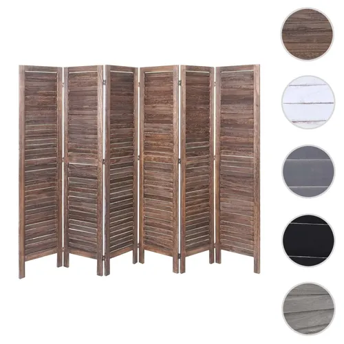 Mendler Paravent HWC-G30, Shabby-Look Raumteiler 170x240cm - Paravents & Raumteiler, multifunktional als Sichtschutz, Sonnenschutz oder Windschutz, komplett montiert und platzsparend klappbar.