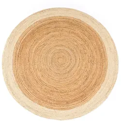 Paco Home Rundteppich 160 cm - Handgefertigter Jute Teppich im Boho Ethno Stil - Stilvoller Jute-Teppich mit 9 mm Florhöhe, handgefertigt und CARE & FAIR zertifiziert. Ideal für jedes Zimmer, bringt er ein einzigartiges Ambiente in Ihr Zuhause.