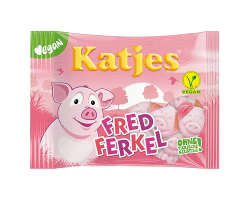 KATJES Süßigkeit, Katjes Fred Ferkel mit Schaumzucker süß und saulecker in Vegan 175g
