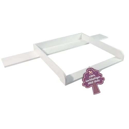 Puckdaddy Wickelaufsatz Levi | 160x80x10 cm - Wickeltische & -kommoden: Hochwertiger Wickelaufsatz aus nachhaltigem MDF, passend für Hemnes Kommoden, mit robustem Design und sicherer Wandbefestigung.
