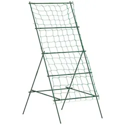 Outsunny A-förmiges Rankgitter - 133Lx101Wx227Hcm - Grün - Pflanzenkästen & Spaliere: Ideal für kletternde Pflanzen, mit verstellbaren Stufen und wetterfestem Metall für optimale Stabilität und Stil.