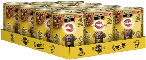 PEDIGREE Dose Cuisine in Sauce mit Rind, Nudeln und Karotten – 12 x 800g Hundefutter