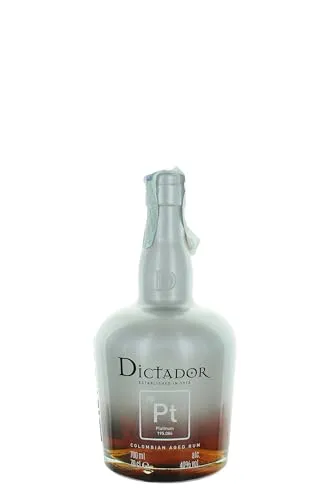 Dictador Rum Platinum 40% 700ml - Exklusives Geschenkset für Rum-Liebhaber - Rum, gereift in Premium Bourbon- und Sherry-Fässern, mit hypnotischem Aroma und einem langen, würzigen Abgang - ideal als Geschenk für Männer.