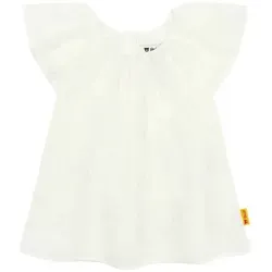 Steiff Trägerkleid Special Day, gefüttert in Weiß 86 - Kinder-Kleider & -Röcke, hochwertiges gefüttertes Trägerkleid aus 100% Polyester, ideal für besondere Anlässe und bequem zu tragen.