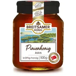 Breitsamer Pinienhonig aus der Ägais 500g - Exquisiter Honig aus der Ägais, ideal zum Verfeinern von Speisen und Getränken. Genießen Sie den einzigartigen Geschmack in bester Qualität.