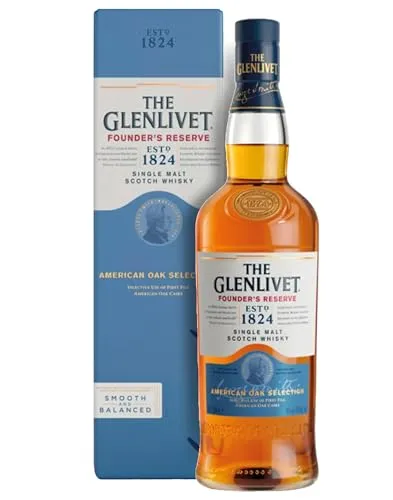 The Glenlivet Founder’s Reserve Whisky 40% Vol. 0,7l - edler Single Malt in attraktiver Geschenkbox, perfekt für Whisky-Liebhaber und besondere Anlässe