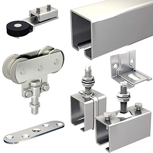 Schiebetorbeschlag SLID'UP 1700-80 - Hochwertiges Schiebesystem für Außentüren, inklusive Stahl-Laufschiene und Rollen, ideal für Tore bis 80 kg.