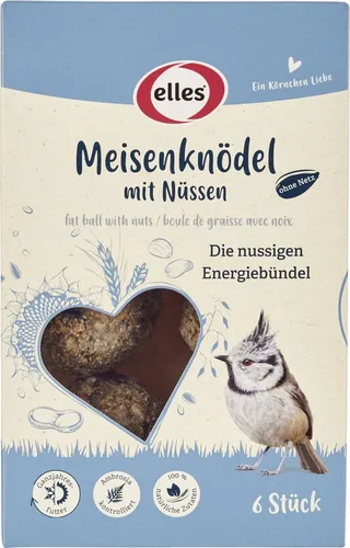 Produktbild Elles Meisenknödel ohne Netz mit Nüssen 6 Stück