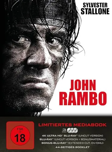 Produktbild John Rambo 4K Ultra HD Blu-ray + Blu-ray (FSK: 18)
