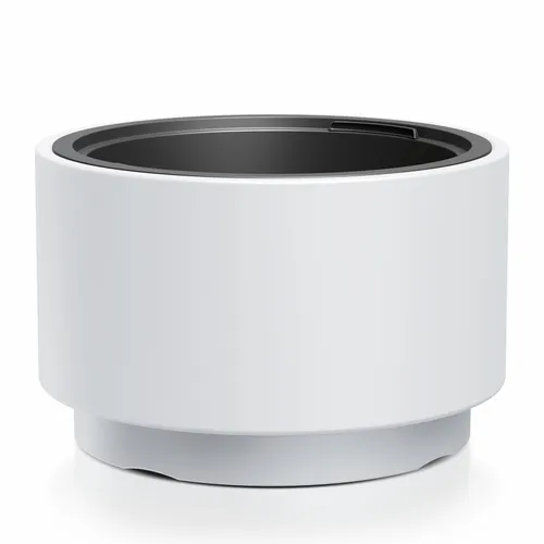 Moderner Blumentopf Pflanzkübel 45L Weiß Rund - Stylischer Blumentopf mit modernem Design, ideal für Garten und Balkon. Mit Einsatz für einfaches Pflanzen und Pflege.