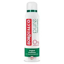 Borotalco Pure Original Deospray ohne Aluminium 150 ml - Borotalco Pure Original Deospray, 150 ml, für langanhaltende Frische und Schutz vor unangenehmem Geruch. Ideal für den täglichen Gebrauch ohne Aluminiumsalze.