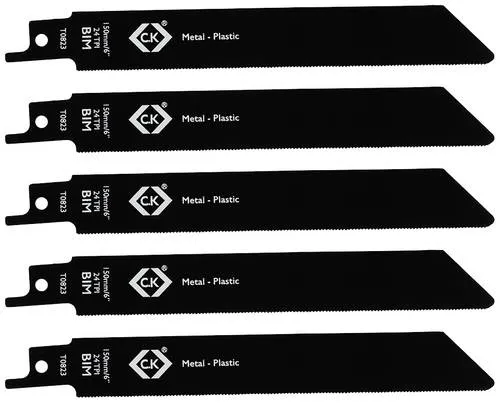 C.K T0823 Säbelsägeblätter 24 tpi, 5er Pack Sägeblatt-Länge 150mm 5St.