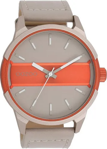 OOZOO Quarzuhr C11230, Herrenuhr mit Lederarmband - Armbanduhr für Herren mit spritzwassergeschütztem Gehäuse, elegantem Design und komfortablem Lederarmband – perfekt für den Alltag.