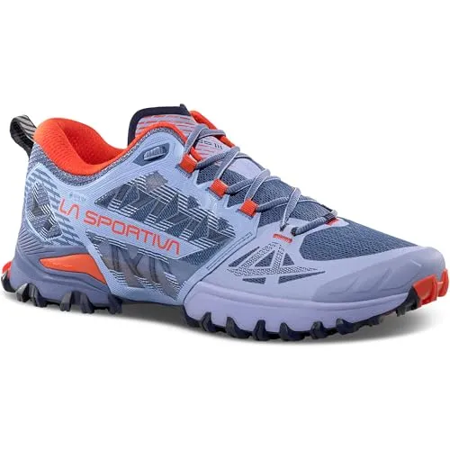 La Sportiva Damen Bushido III GTX Schuhe - Leichte Trailschuhe für nasse Bedingungen (Größe 39, blau) - Laufschuhe mit wasserdichter GTX-Technologie, ideal für kurze und mittellange Distanzen sowie ambitionierte Trainingsläufe bei jedem Wetter.