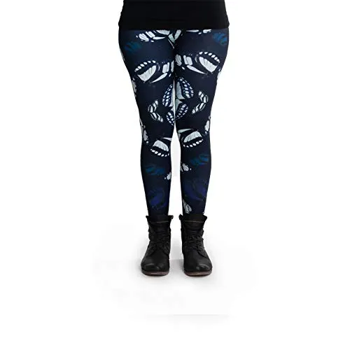 cosey - Bedruckte Bunte Tiermotiv-Leggins (Einheitsgröße) - Design Butterflies