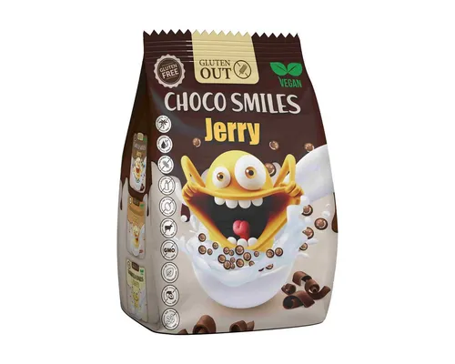 Nerano Cerealien, Nerano Choco Smiles Jerry Frühstücksgetreide Glutenfrei Vegan 375g