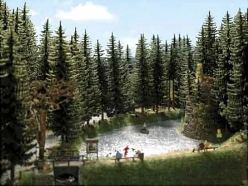 Busch 6136 2 Hochstammfichten 13 cm Bäume H0 / TT von Busch