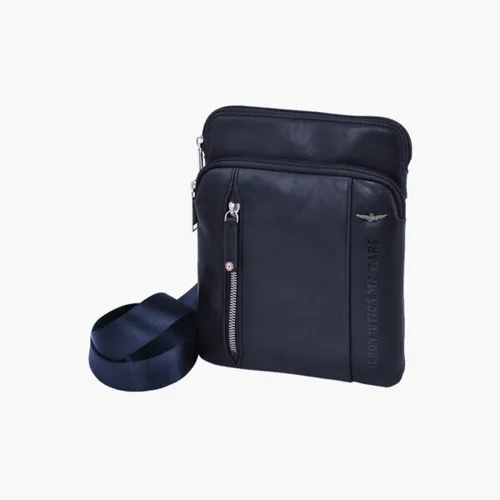 Umhängetasche aus Leder Herren Aeronautica Militare Linie 