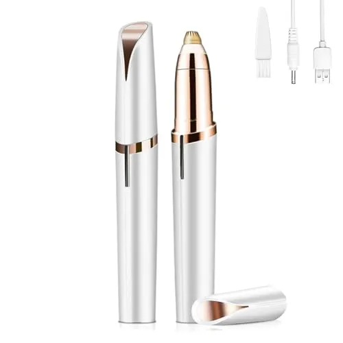 Gesichtshaarentferner für Frauen, Schmerzfreie Haarentfernung Gesichtsepilierer Damen USB Elektrischer Haarentfernung für Körper Gesichtshaare Lippen Kinn (Weiß)