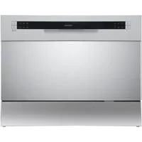 homeX GST6AD-S Mini Geschirrspüler – 6 Programme für 6 Maßgedecke, AquaStop, automatische Türöffnung