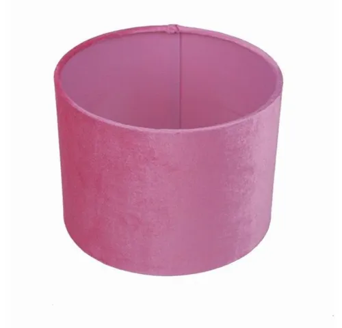 Dirk Davids Lampenschirm für Tischleuchte – Rosa Velour Zylinder - Zubehör für Leuchten, eleganter Velour-Lampenschirm in modernem Zylinderdesign, ideal für Tischleuchten und sorgt für ein gemütliches Licht.