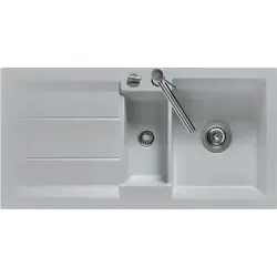 KeraDomo GENEA 100 F Spüle in ALU mit Excenterbedienung