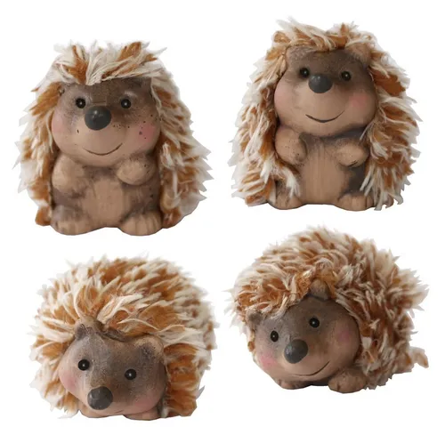 matches21 HOME & HOBBY Dekofigur Igel 4 Stück Set sortiert sitzend (1 St)