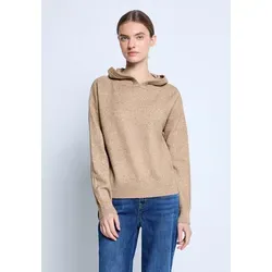 STREET ONE STUDIO Kapuzenpullover mit Galon-Streifen beige 38 EU