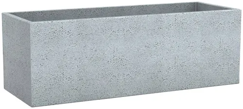 Scheurich Blumentopf C-CUBE LONG grau 29x27,4x79 cm - Garten-Zubehör mit 10 Jahren Herstellergarantie, ideal für kreative Pflanzenarrangements in Ihrem Außenbereich.