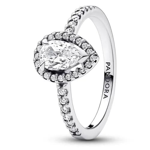 PANDORA Sterling Silber Ring mit Zirkonia 192835C01 - Eleganter Ring aus Sterling Silber, verziert mit funkelnden Zirkonia. Ideal zum Stapeln und für jeden Anlass geeignet.