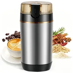 SROSS Kaffeemühle Elektrische Kaffeemühle Edelstahl Klinge, Kaffeebohnenmühle 150 W, für Kaffeebohnen, Kräuter, Nüsse, Körner
