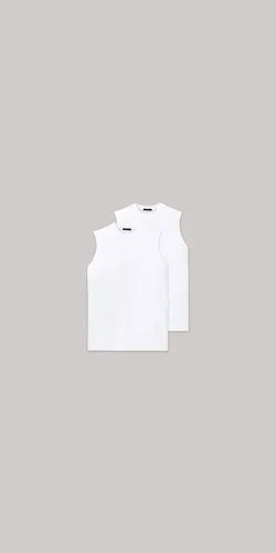 Schiesser Herren Shirt 0/0 Arm Doppelpack - Herren-Unterhemden, hohe Formstabilität und in Europa hergestellt, ideal für den täglichen Komfort.