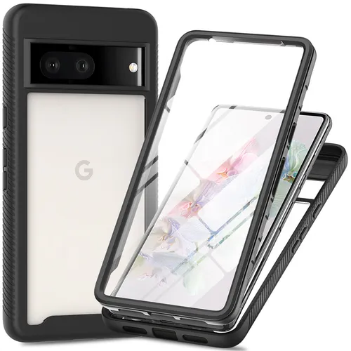 Google Pixel 7 Hülle Handyhülle 360° Grad Case Cover Bumper 2-teilig mit Folie