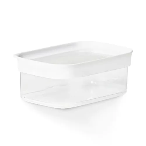 Emsa Optima Trockenvorratsdose 0,45 Liter, rechteckig, 100 Prozent sicher, hygienisch, platzeffizient, Frischedichtung, transparentes Design, Schnappverschluss, N1141600