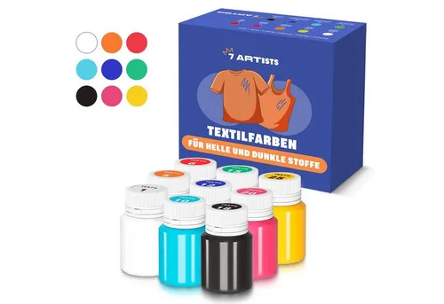 Artists Textilfarbe Textilfarbe Waschmaschinenfest Set