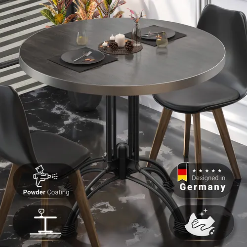 BMLG Bistro Tisch Ø 80 cm - Witterungsbeständig & Elegant - Genießen Sie stilvolle Momente mit dem BMLG Bistro Tisch. Seine robuste HPL Tischplatte und das stabile Aluminiumgestell machen ihn ideal für den Außenbereich. Extrem witterungsbeständig und hitzeunempfindlich – für jeden Anlass perfekt!