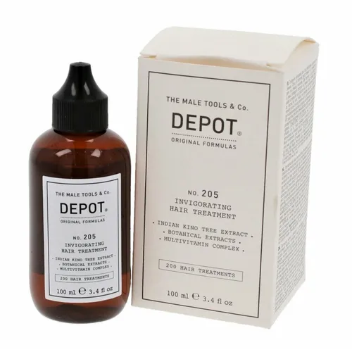 Depot No. 205 Invigorating Hair Treatment 100 ml - Haarkuren zur Bekämpfung von Haarausfall, stärkt das Haar von der Wurzel und fördert die Mikrozirkulation der Kopfhaut für gesundes Haar.