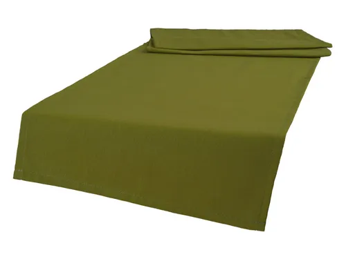 beties Tischläufer Wunschton (1-tlg, 1 Stück Tischläufer), Tischläufer ca. 40x130 cm, unifarben, einfarbig moosbild-grün