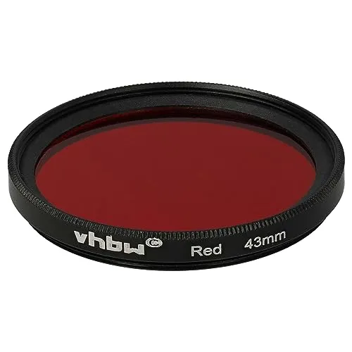vhbw Universal Farbfilter rot für Kamera Objektive mit 43mm Filtergewinde - Rotfilter