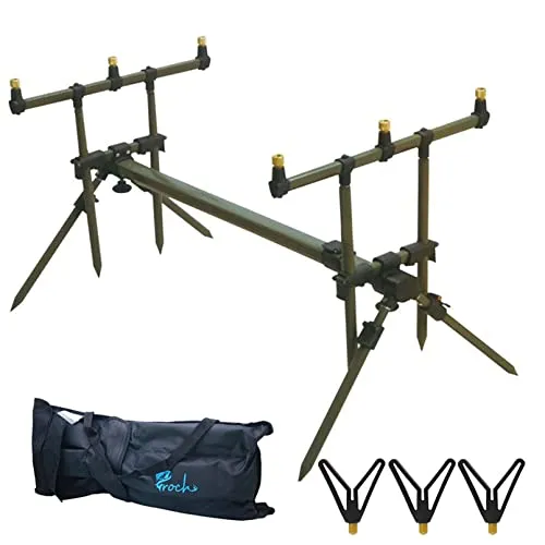 Croch Rod Pod Rutenhalter für 3 Ruten, Aluminium Deluxe