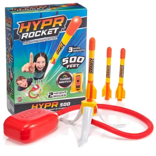 BANDAI Hypr Rocket Jump 500 Raketenwerfer – Wow Stuff 3 – WS01400 Mehrfarbig – fliegt höher, schneller, weiter und erreicht unglaubliche Höhen mit Hypr Rocket!