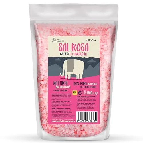 Himalaya Salz Grob, Rosa. (1700Gr) 100% Natürlich, BIO, Ohne Zusatzstoffe, Unraffiniert. Grobes Salz Mit Hohem Gehalt An Spurenelementen. Zum Würzen Und Verfeinern. Punjab, Pakistan.