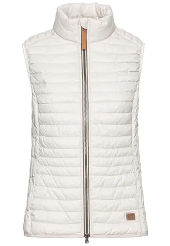 camel active Damen Steppweste aus recyceltem Polyamid in weiß von camel active