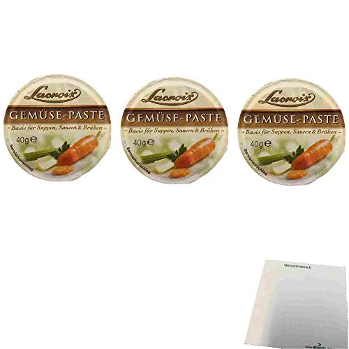 Lacroix Gemüse-Paste 3er Pack (3x40g Becher) + usy Block