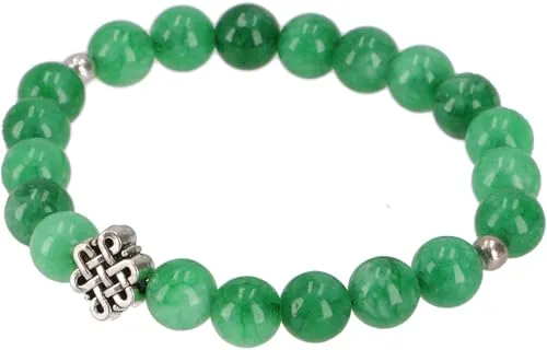 GURU SHOP Mala Armband, Handmala Endlosknoten, Buddhistischer Schmuck 8 mm - Aventurin