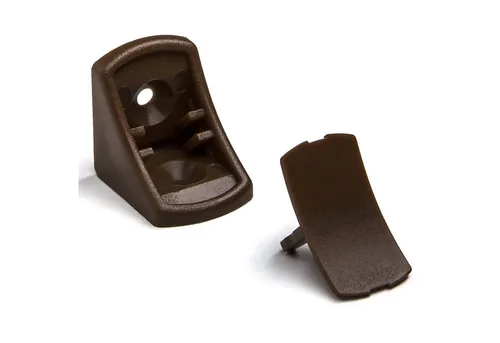 SO-TECH® Winkelbeschlag 100 Stück Korpusverbinder Eckverbinder 24 x 24 x 20 mm mit Abdeckkappe (10 St)