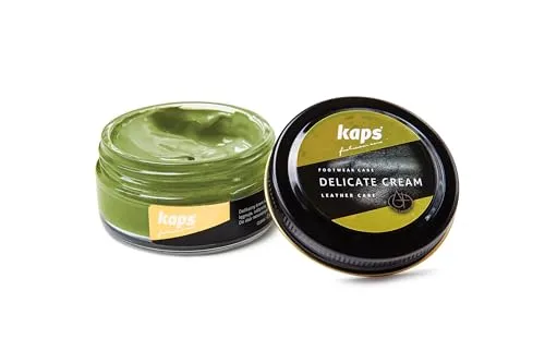 Kaps Schuhcreme für Glattes und Genarbtes Leder - Schuhpflege - Delicate Cream (132 - Inselgrün - Green Island)