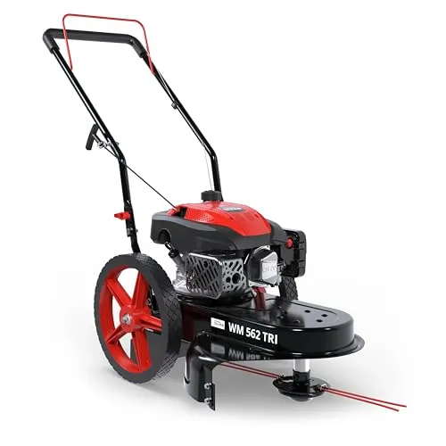 Güde Wiesenmäher WM 562 TRI - Kultivatoren & Pflüger mit leistungsstarkem 4-Takt-Motor für müheloses Mähen von hohen Gräsern und großen Flächen, inkl. 4 Ersatzfäden für sofortige Einsatzbereitschaft.