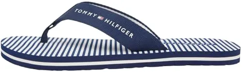 Tommy Hilfiger Damen Th Ithaca Stripe Sandale Zehentrenner, Preppy Navy, 37 EU - Elegante Zehentrenner für Damen von Tommy Hilfiger, ideal für den Sommer. Bequem und stylisch, perfekt für jeden Anlass.